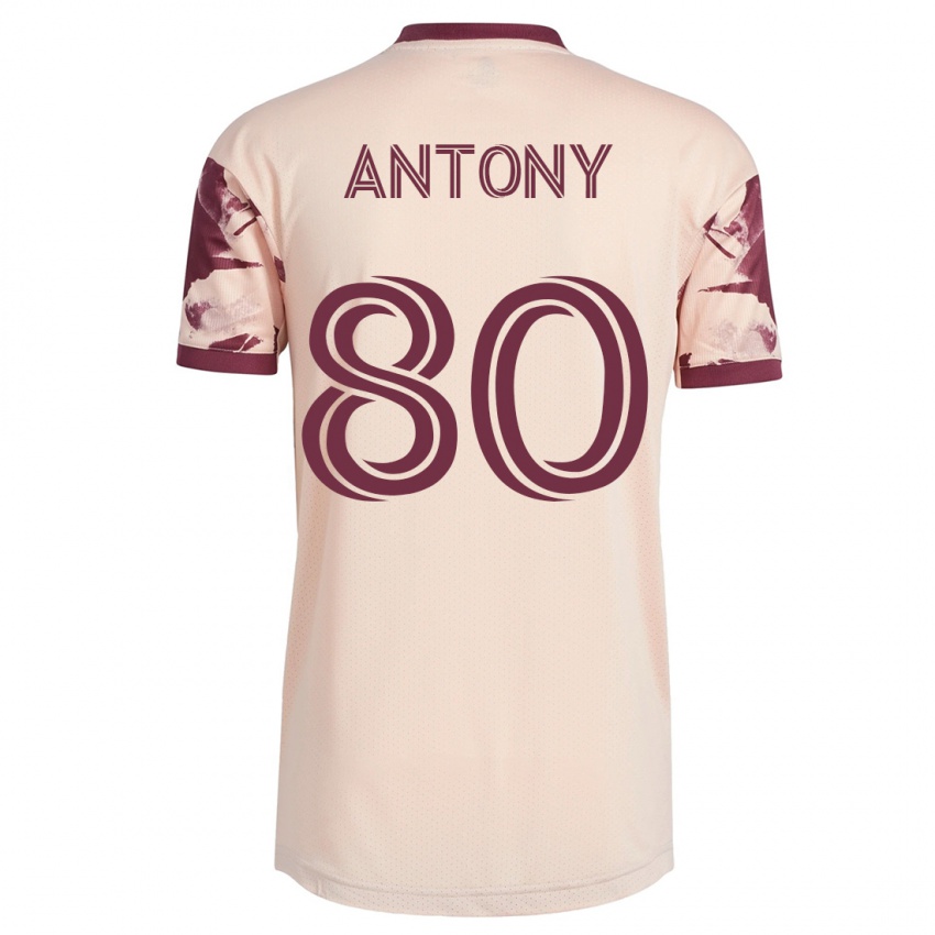 Kinder Antony #80 Cremefarben Auswärtstrikot Trikot 2023/24 T-Shirt