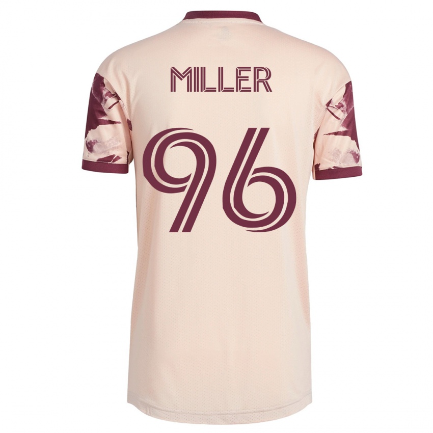 Kinder Carver Miller #96 Cremefarben Auswärtstrikot Trikot 2023/24 T-Shirt