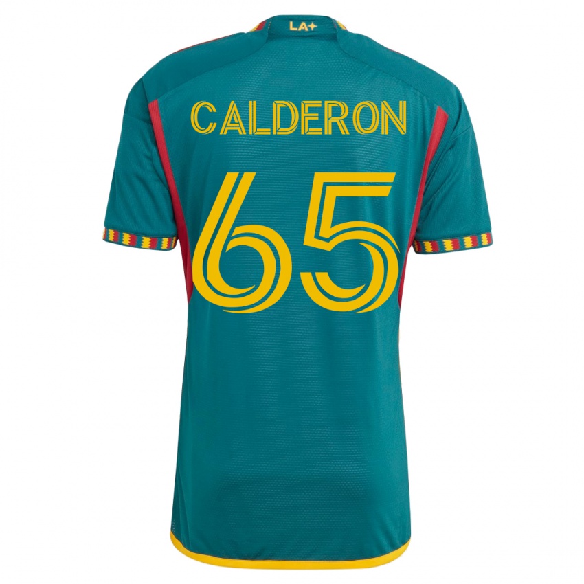 Kinder Juan Calderón #65 Grün Auswärtstrikot Trikot 2023/24 T-Shirt