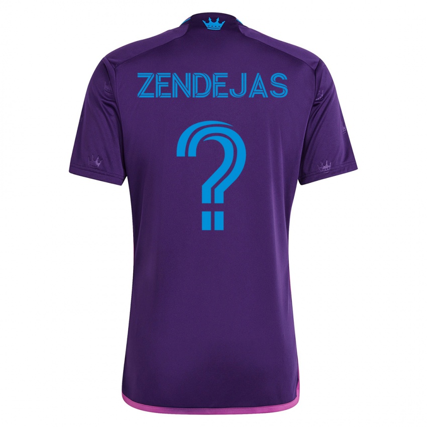 Kinder Adrián Zendejas #0 Violett Auswärtstrikot Trikot 2023/24 T-Shirt