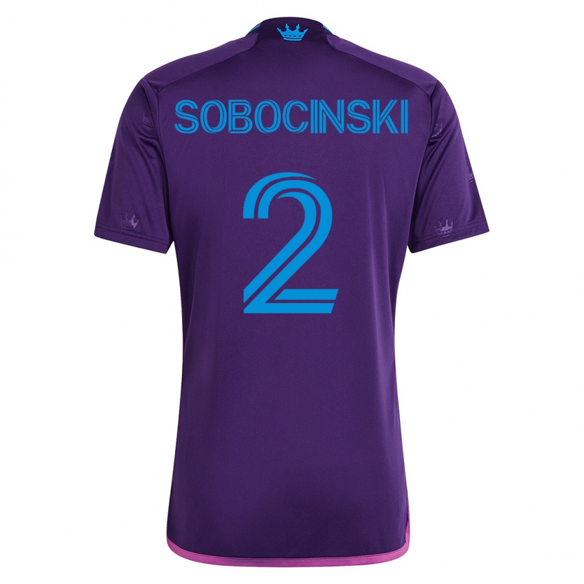 Kinder Jan Sobocinski #2 Violett Auswärtstrikot Trikot 2023/24 T-Shirt