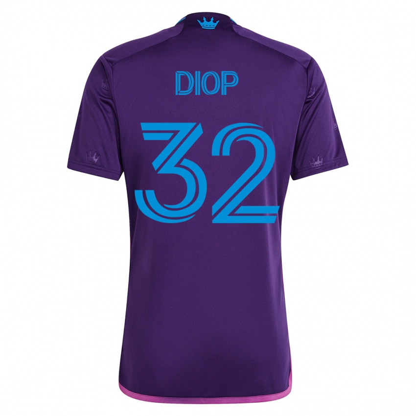 Kinder Hamady Diop #32 Violett Auswärtstrikot Trikot 2023/24 T-Shirt