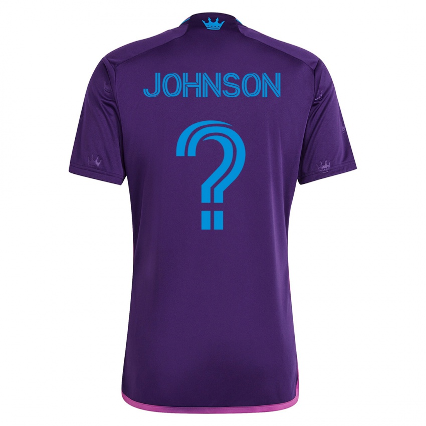 Kinder Tate Johnson #0 Violett Auswärtstrikot Trikot 2023/24 T-Shirt
