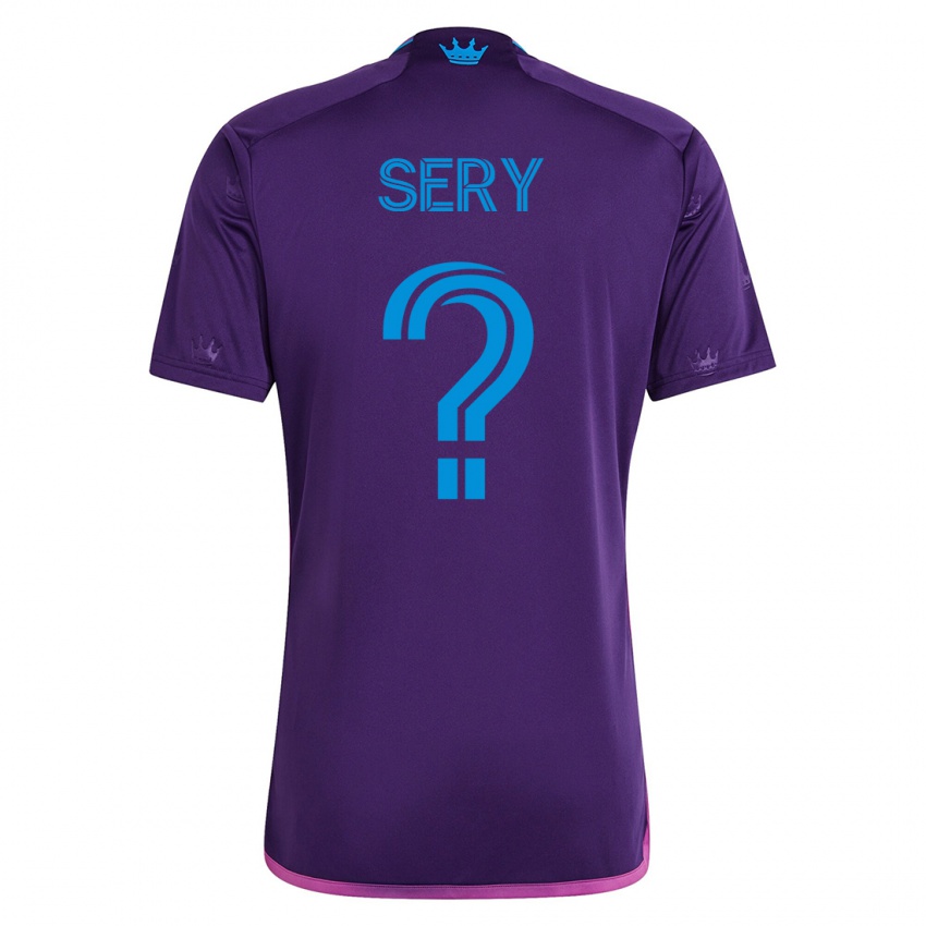 Kinder Sam Sery #0 Violett Auswärtstrikot Trikot 2023/24 T-Shirt