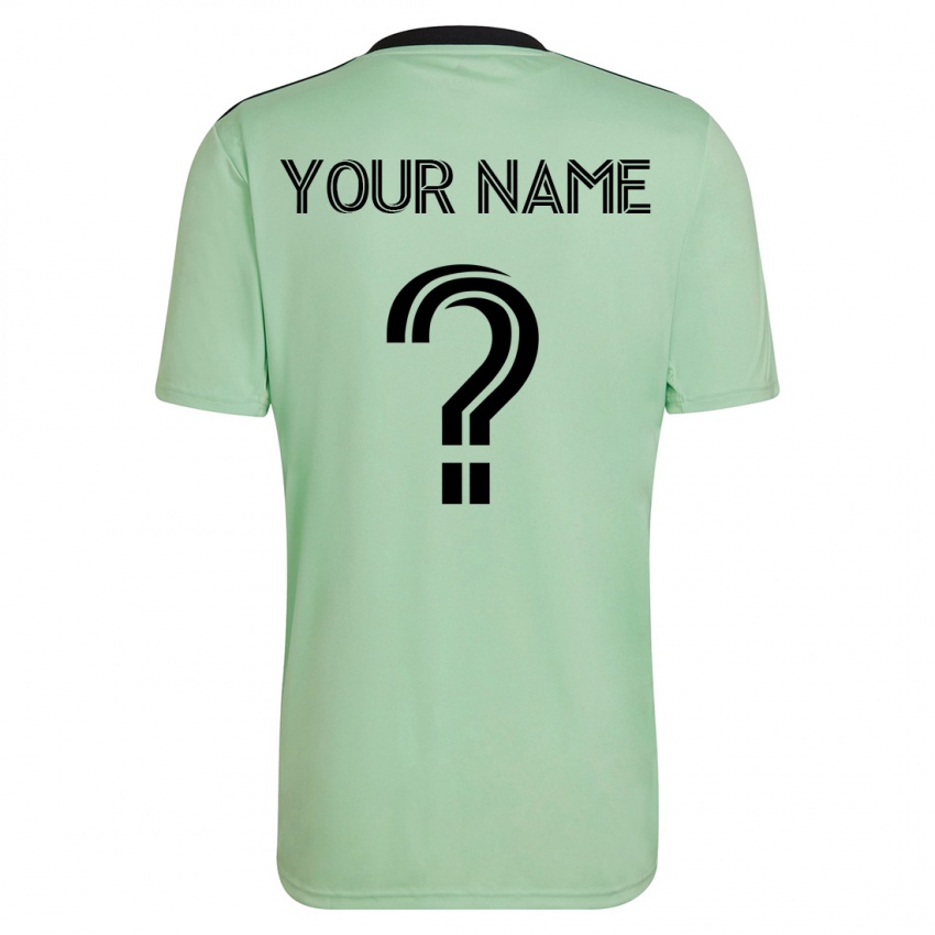 Kinder Ihren Namen #0 Hellgrün Auswärtstrikot Trikot 2023/24 T-Shirt