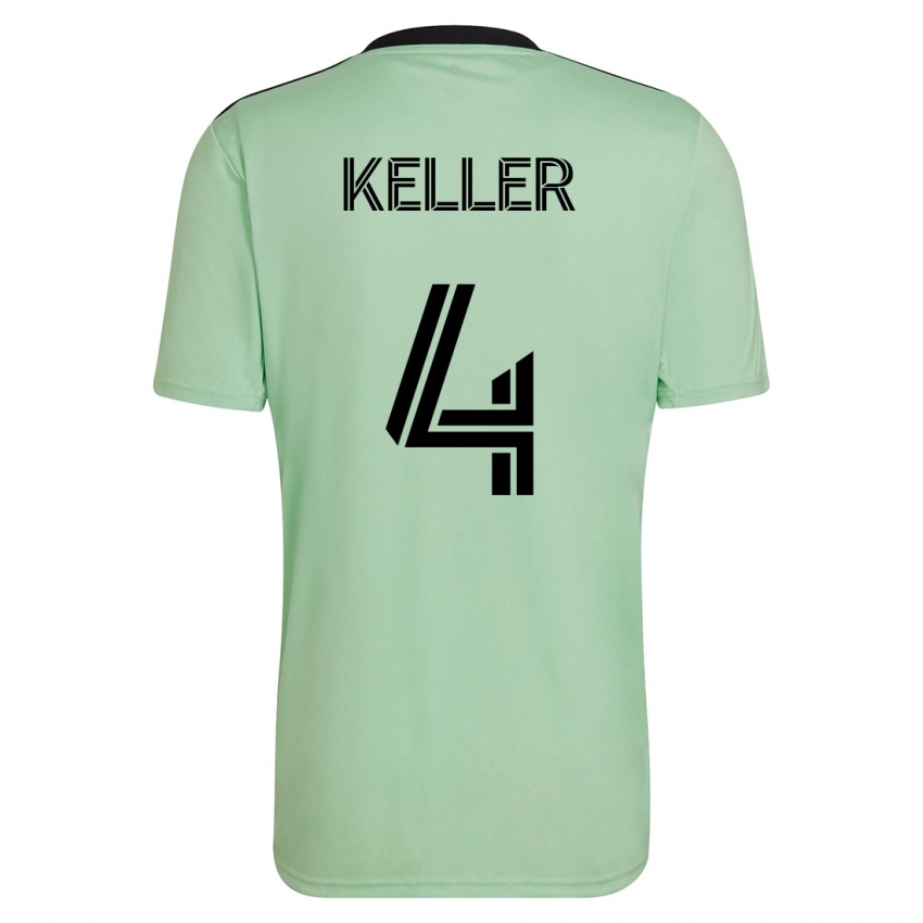 Kinder Kipp Keller #4 Hellgrün Auswärtstrikot Trikot 2023/24 T-Shirt