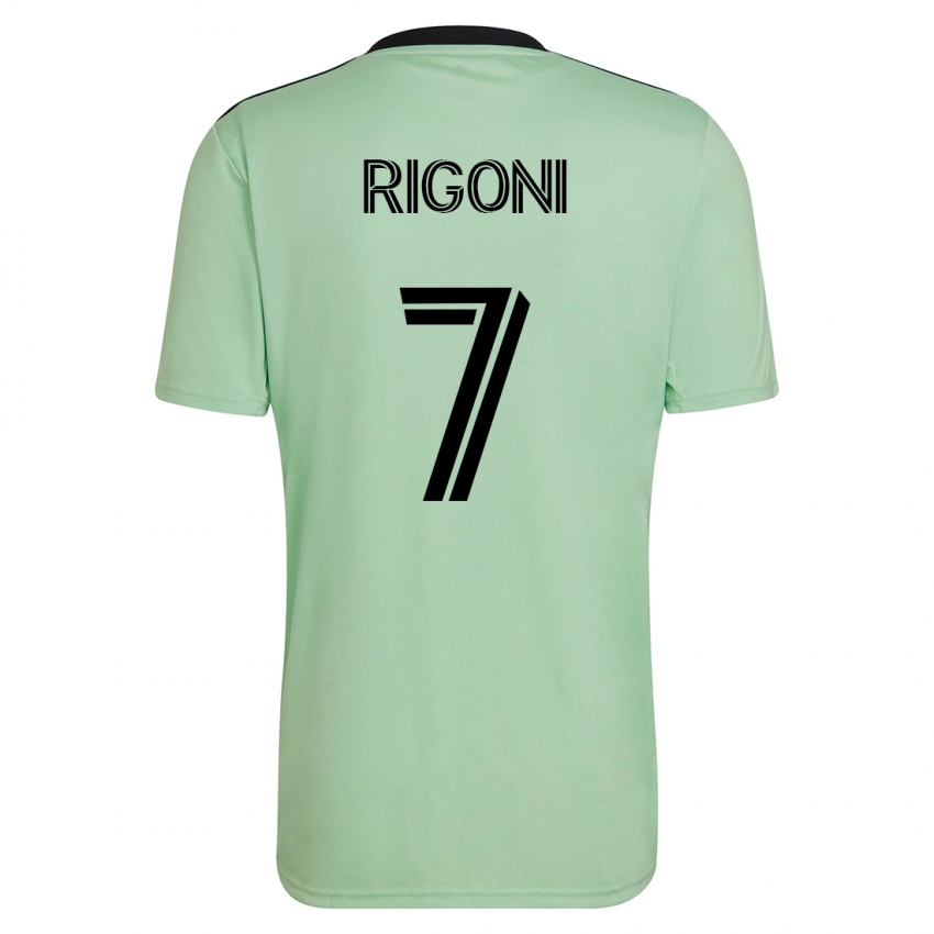 Kinder Emiliano Rigoni #7 Hellgrün Auswärtstrikot Trikot 2023/24 T-Shirt