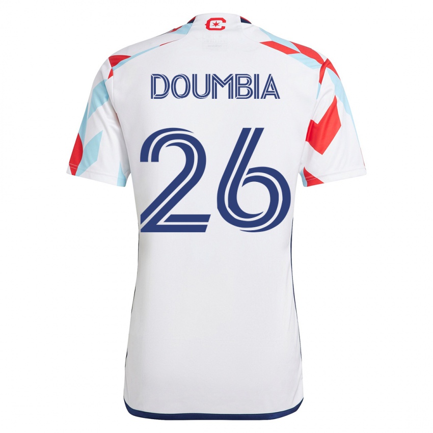 Kinder Ousmane Doumbia #26 Weiß Blau Auswärtstrikot Trikot 2023/24 T-Shirt