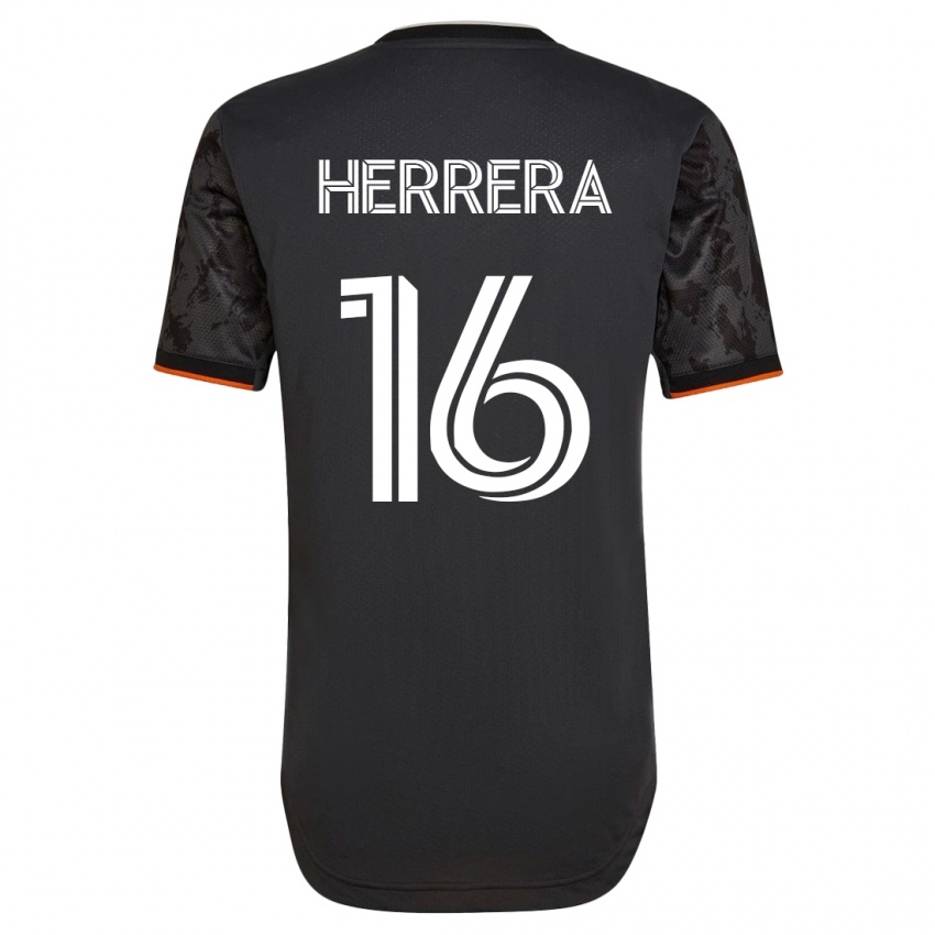 Kinder Hector Herrera #16 Schwarz Auswärtstrikot Trikot 2023/24 T-Shirt
