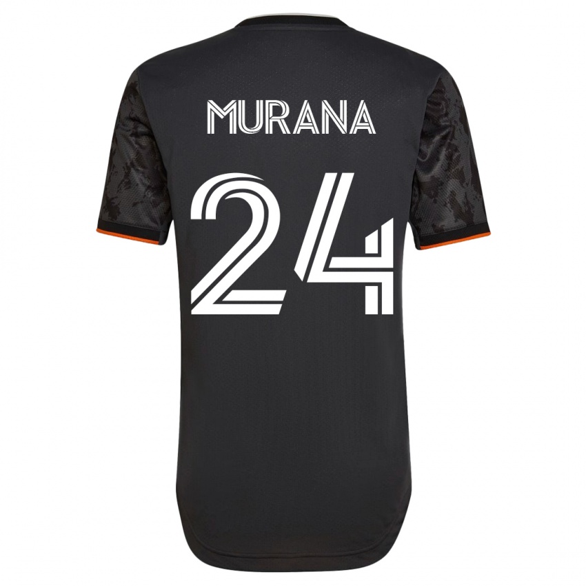 Kinder Mujeeb Murana #24 Schwarz Auswärtstrikot Trikot 2023/24 T-Shirt
