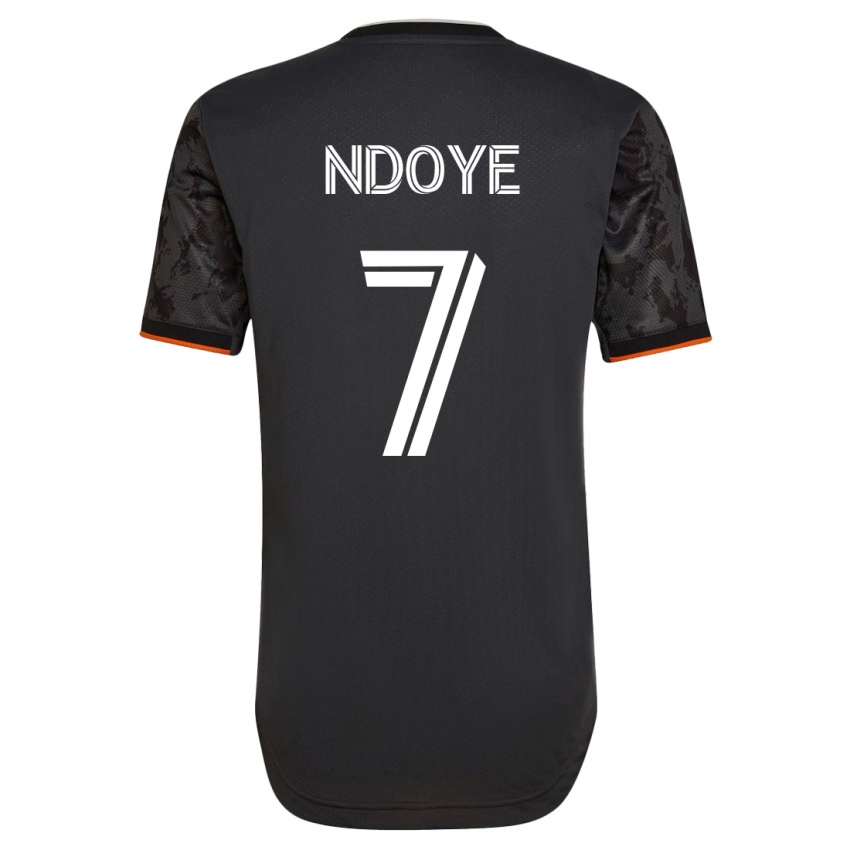 Kinder Papa Ndoye #7 Schwarz Auswärtstrikot Trikot 2023/24 T-Shirt
