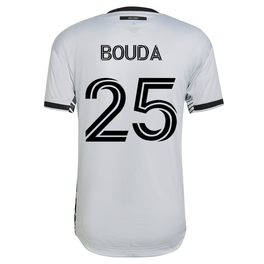 Kinder Ousseni Bouda #25 Weiß Auswärtstrikot Trikot 2023/24 T-Shirt