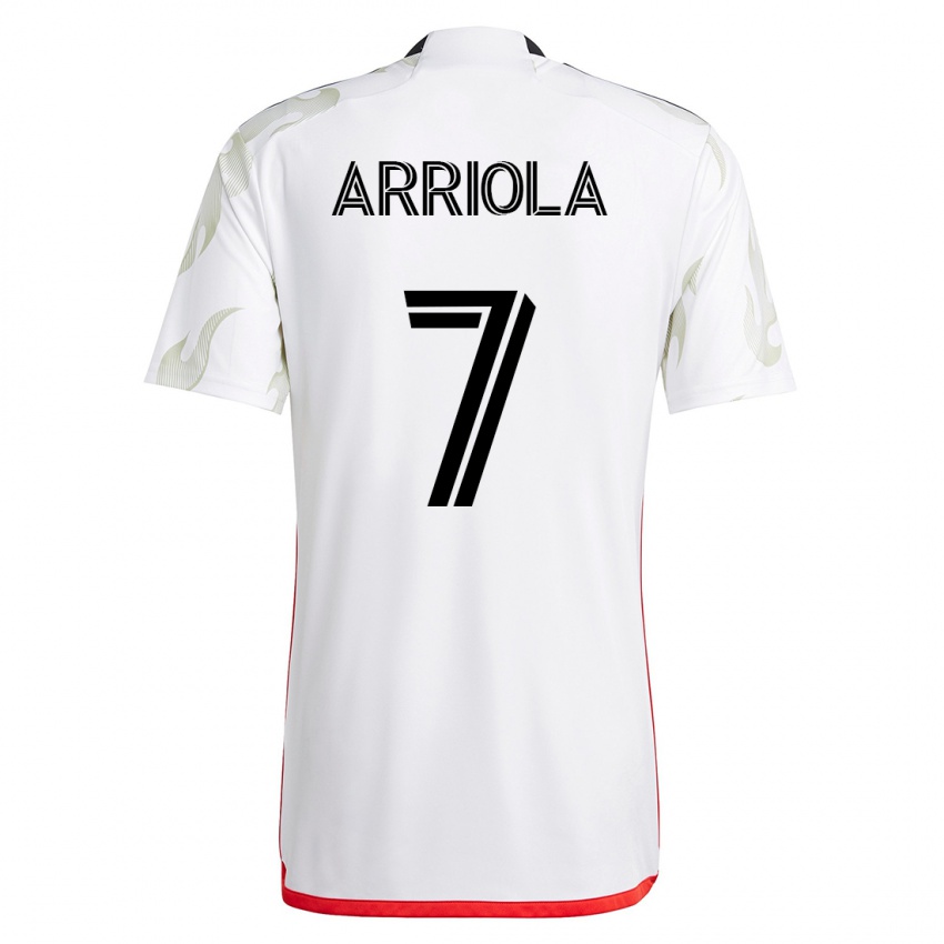 Kinder Paul Arriola #7 Weiß Auswärtstrikot Trikot 2023/24 T-Shirt