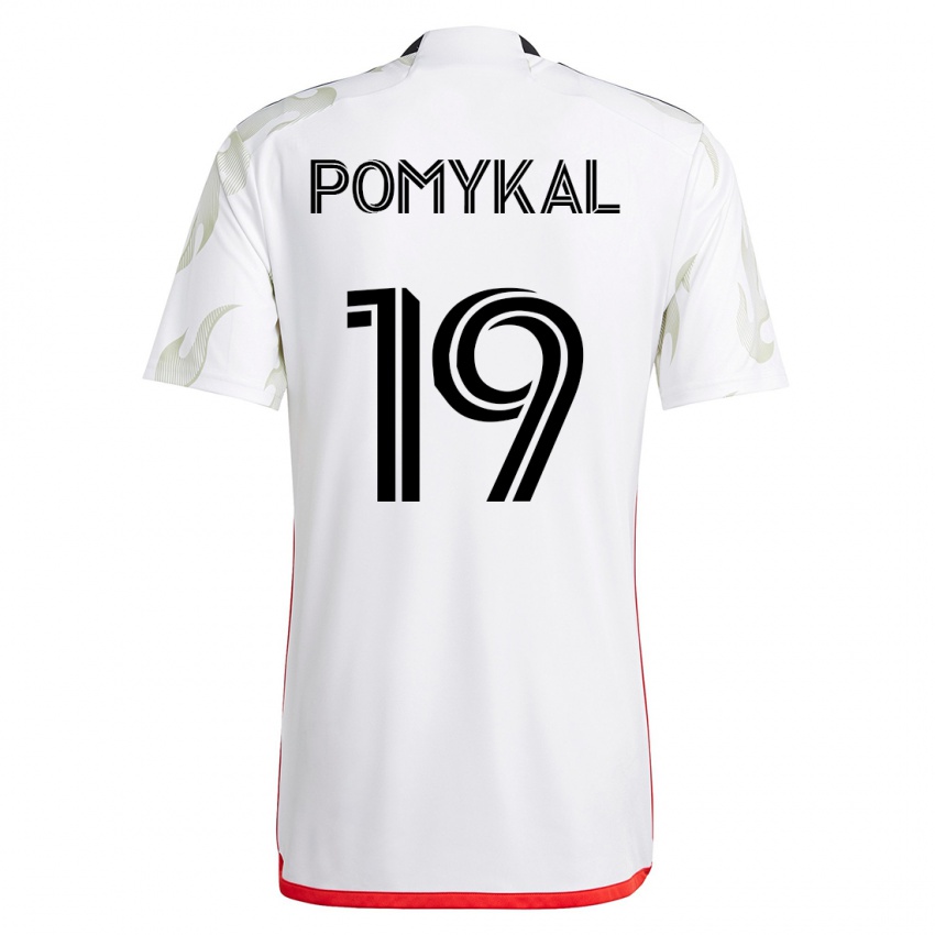 Kinder Paxton Pomykal #19 Weiß Auswärtstrikot Trikot 2023/24 T-Shirt