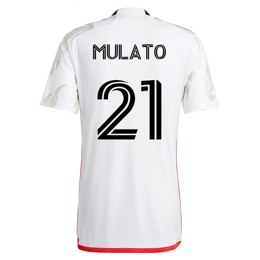 Kinder José Mulato #21 Weiß Auswärtstrikot Trikot 2023/24 T-Shirt