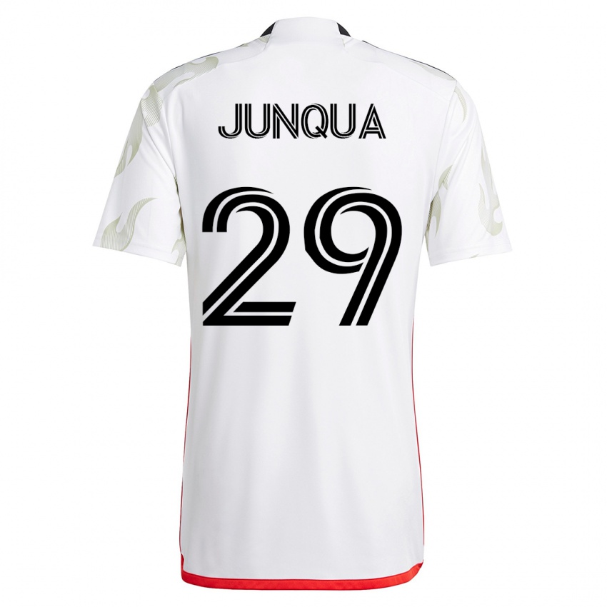 Kinder Sam Junqua #29 Weiß Auswärtstrikot Trikot 2023/24 T-Shirt