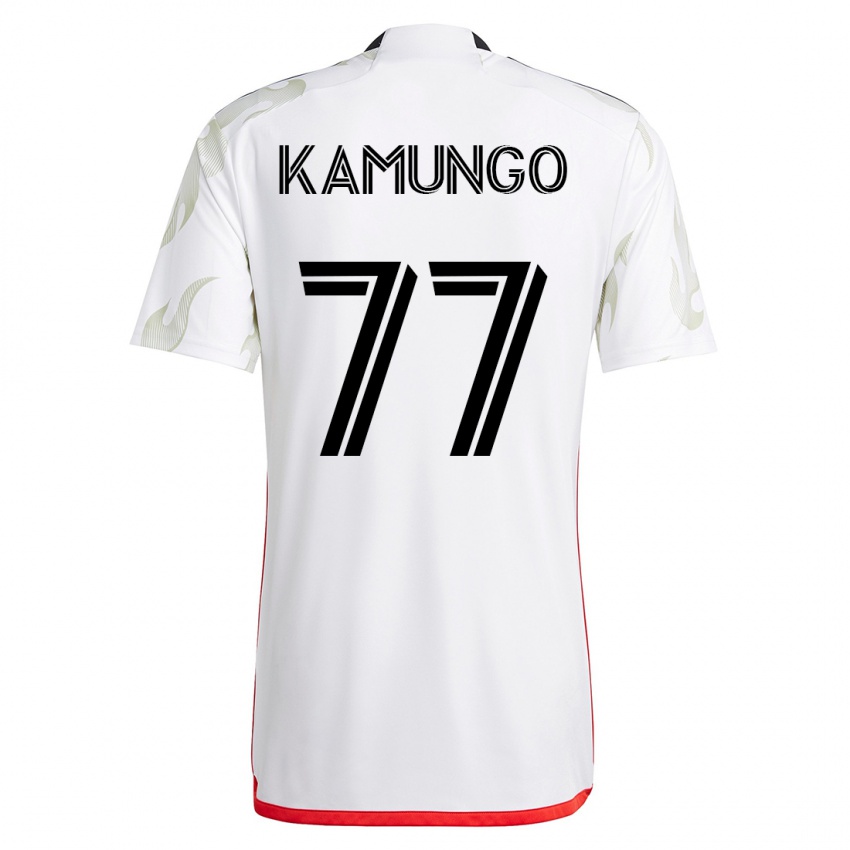 Kinder Bernard Kamungo #77 Weiß Auswärtstrikot Trikot 2023/24 T-Shirt