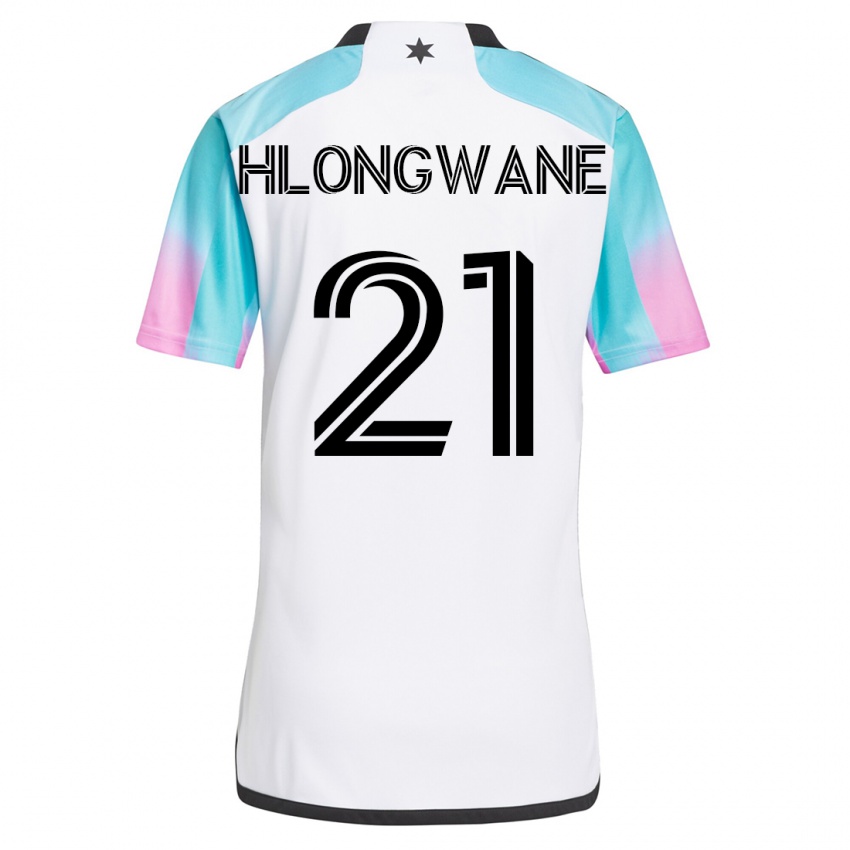 Kinder Bongokuhle Hlongwane #21 Weiß Auswärtstrikot Trikot 2023/24 T-Shirt