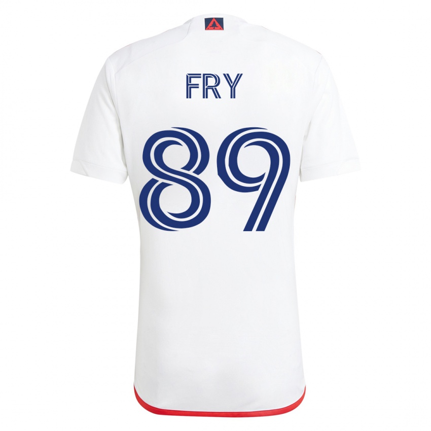 Kinder Malcolm Fry #89 Weiß Rot Auswärtstrikot Trikot 2023/24 T-Shirt