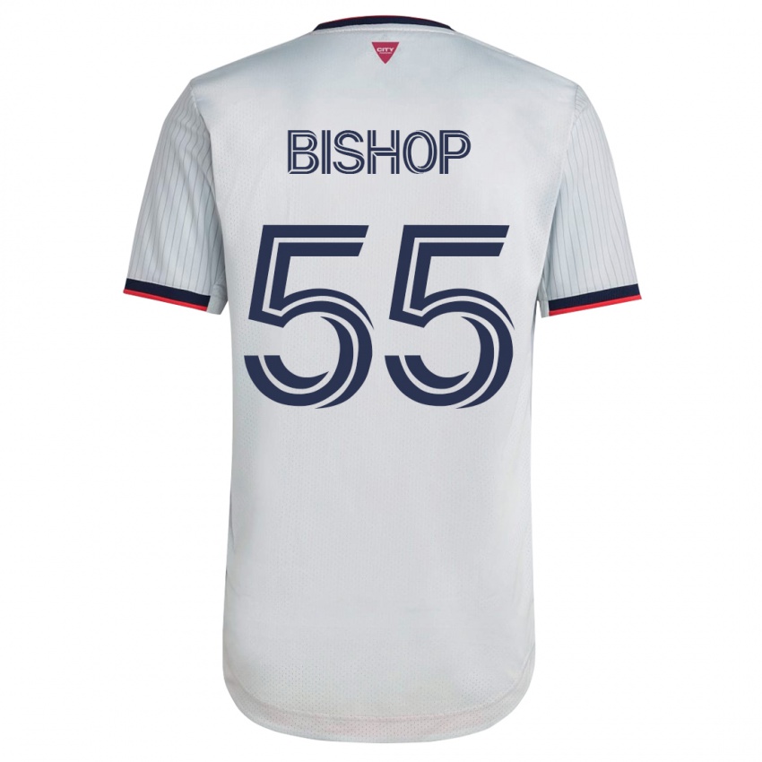 Kinder Nick Bishop #55 Weiß Auswärtstrikot Trikot 2023/24 T-Shirt