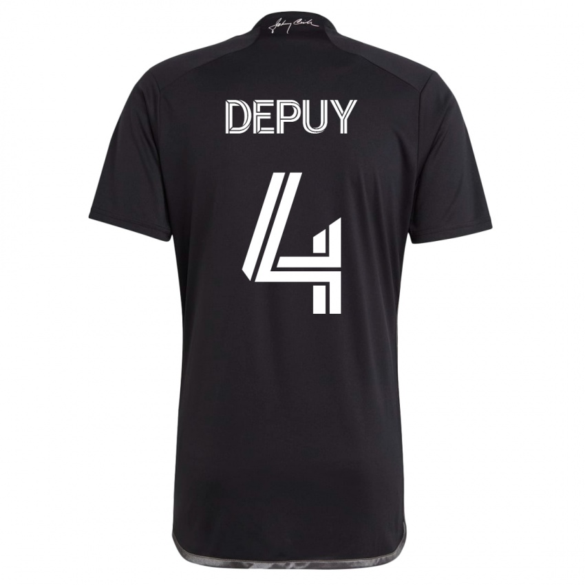 Kinder Nick Depuy #4 Schwarz Auswärtstrikot Trikot 2023/24 T-Shirt