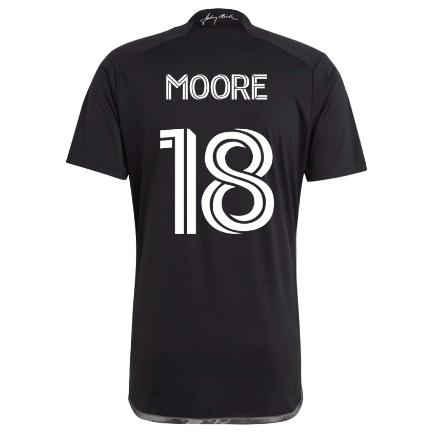 Kinder Shaq Moore #18 Schwarz Auswärtstrikot Trikot 2023/24 T-Shirt