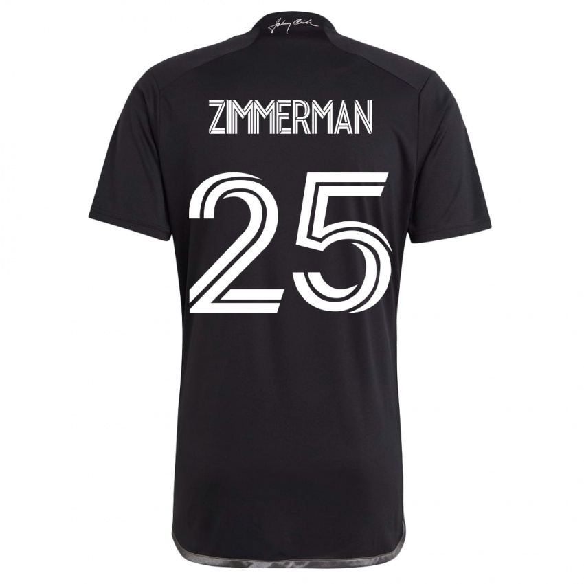 Kinder Walker Zimmerman #25 Schwarz Auswärtstrikot Trikot 2023/24 T-Shirt