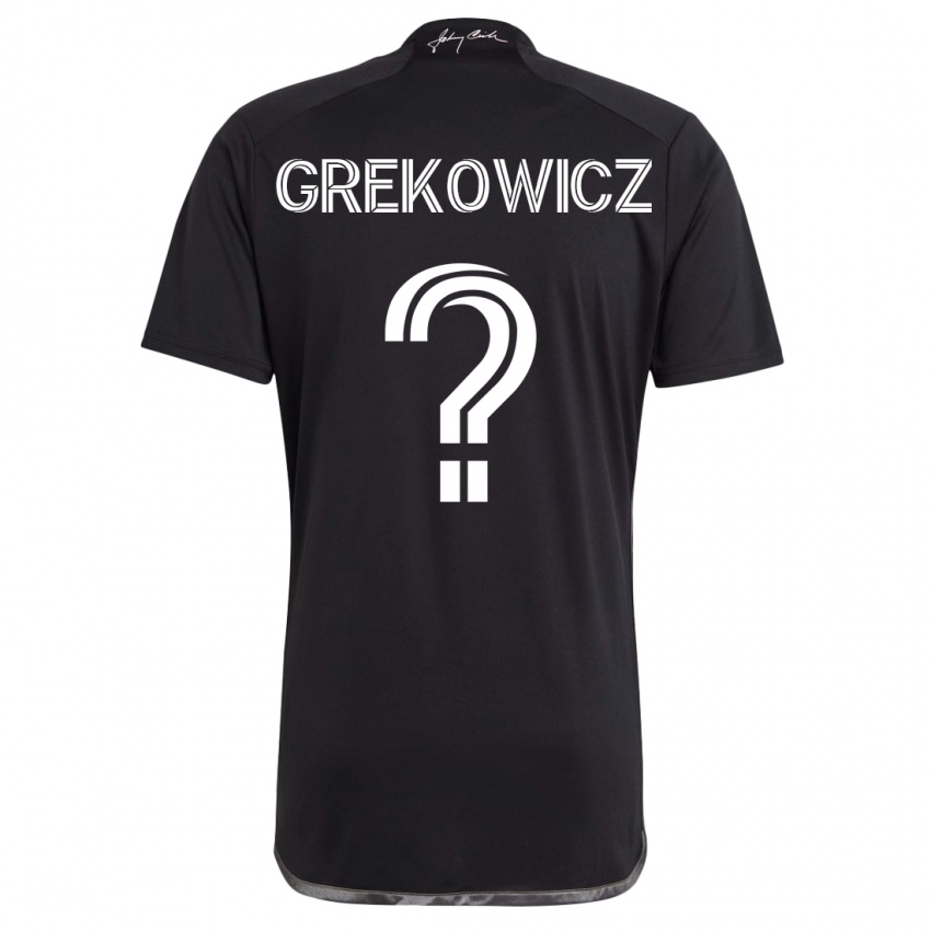 Kinder Jacob Grekowicz #0 Schwarz Auswärtstrikot Trikot 2023/24 T-Shirt