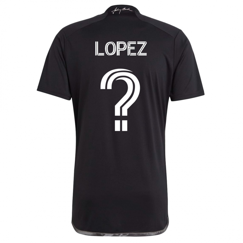 Kinder Alejandro Velazquez-Lopez #0 Schwarz Auswärtstrikot Trikot 2023/24 T-Shirt