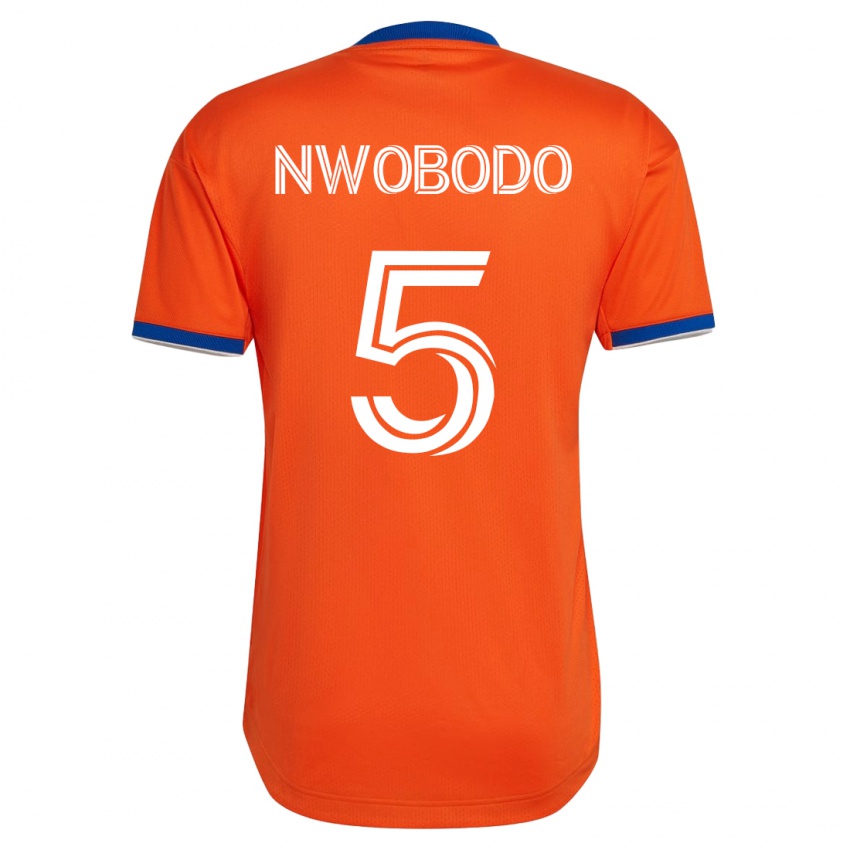 Kinder Obinna Nwobodo #5 Weiß Auswärtstrikot Trikot 2023/24 T-Shirt