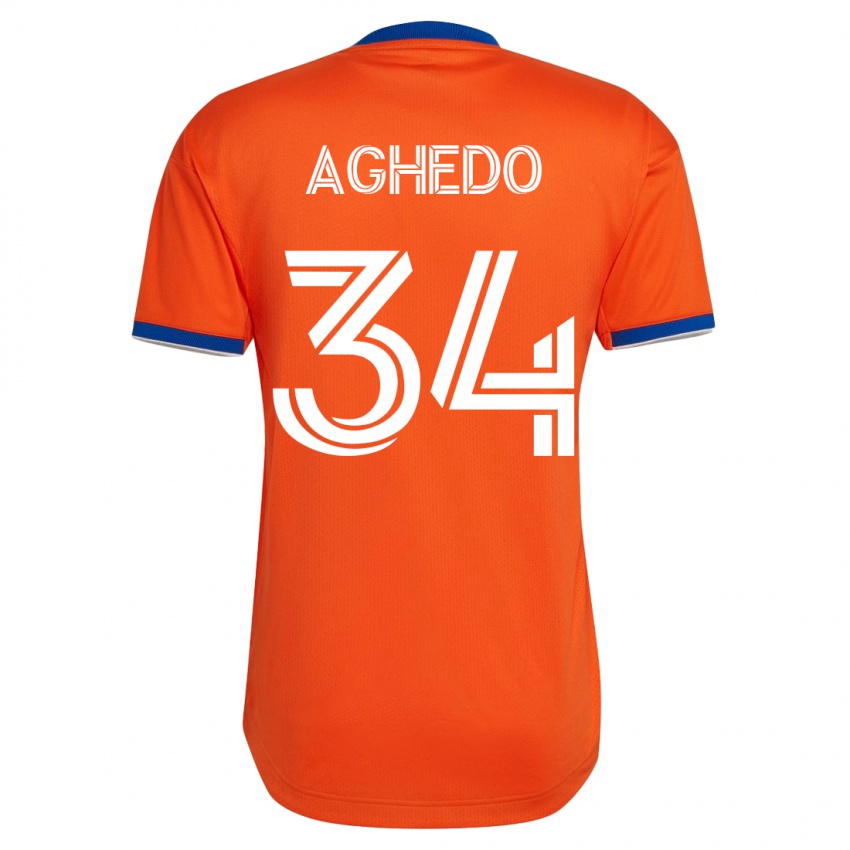 Kinder London Aghedo #34 Weiß Auswärtstrikot Trikot 2023/24 T-Shirt