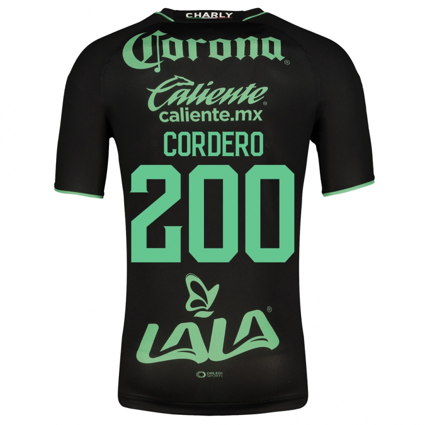 Kinder Mario Cordero #200 Schwarz Auswärtstrikot Trikot 2023/24 T-Shirt