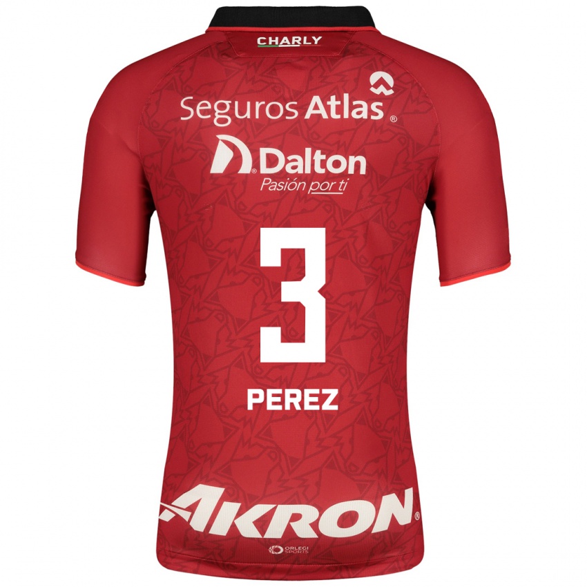 Kinder María Fernanda Pérez #3 Rot Auswärtstrikot Trikot 2023/24 T-Shirt