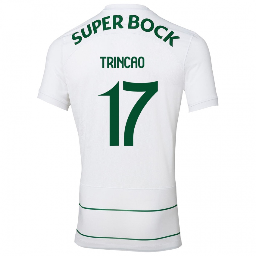 Kinder Trincão #17 Weiß Auswärtstrikot Trikot 2023/24 T-Shirt