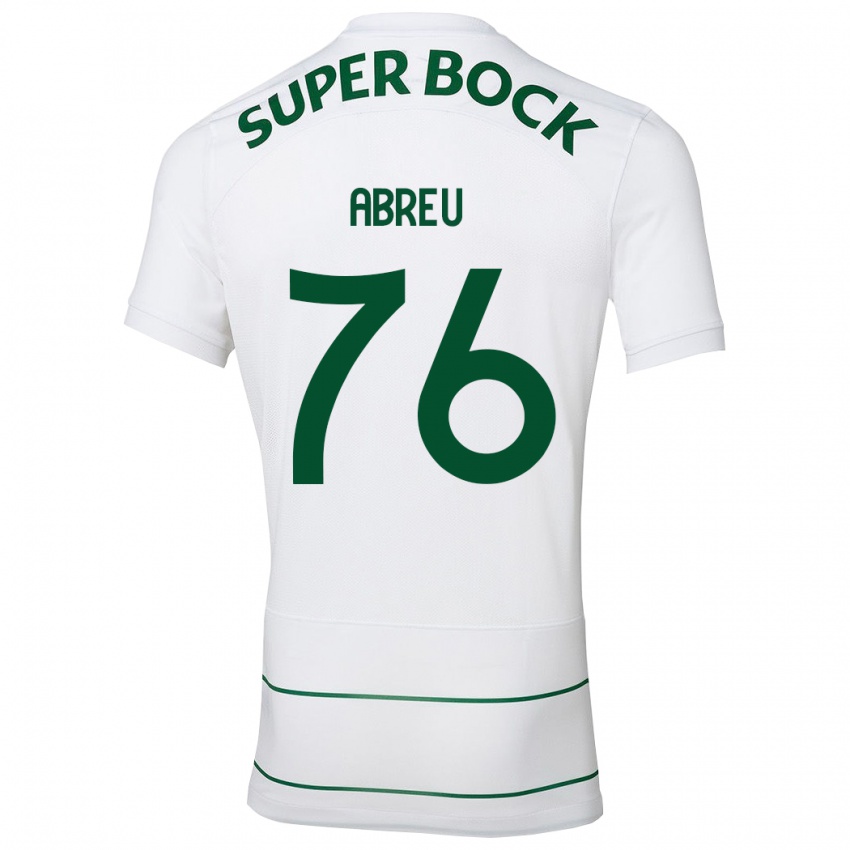 Kinder Diogo Abreu #76 Weiß Auswärtstrikot Trikot 2023/24 T-Shirt