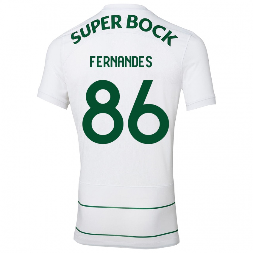 Kinder Emanuel Fernandes #86 Weiß Auswärtstrikot Trikot 2023/24 T-Shirt