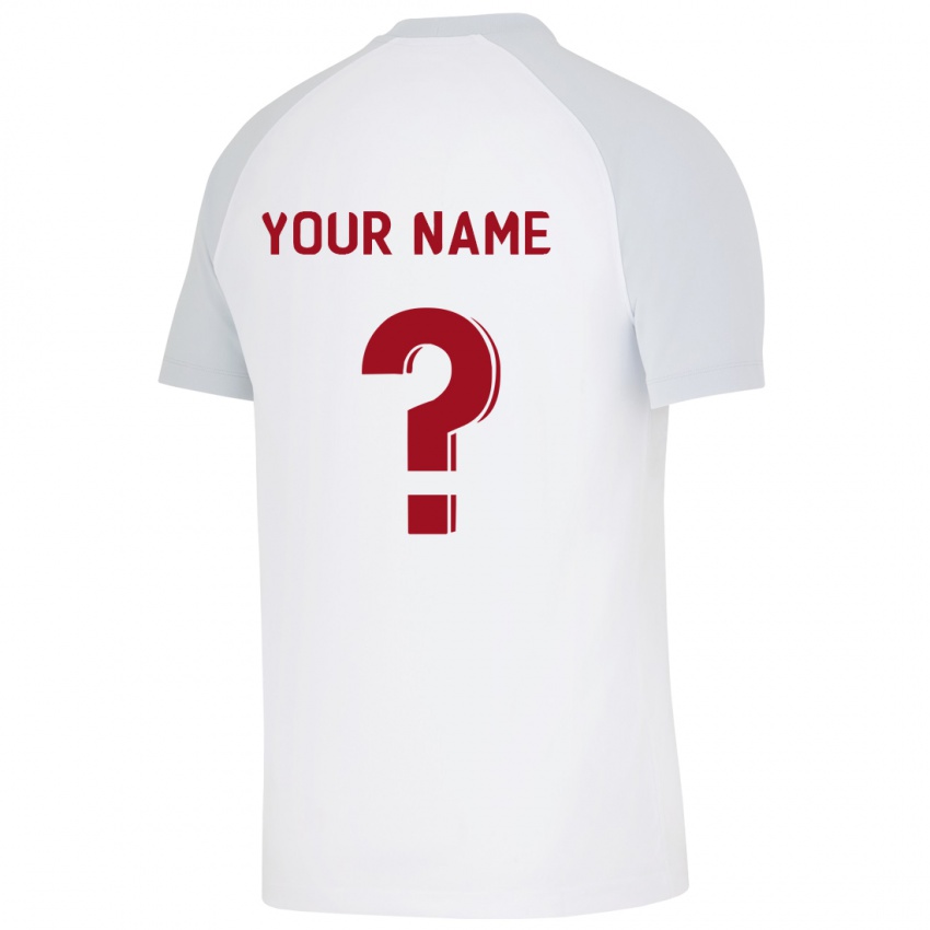 Kinder Ihren Namen #0 Weiß Auswärtstrikot Trikot 2023/24 T-Shirt