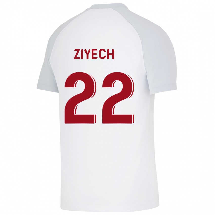 Kinder Hakim Ziyech #22 Weiß Auswärtstrikot Trikot 2023/24 T-Shirt