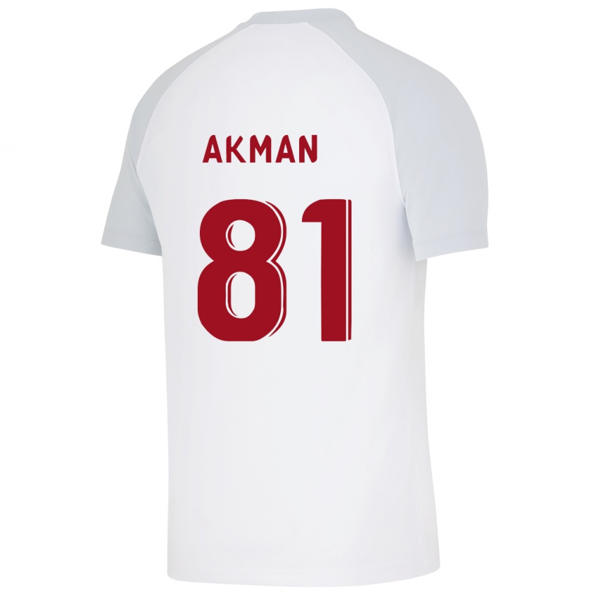 Kinder Hamza Akman #81 Weiß Auswärtstrikot Trikot 2023/24 T-Shirt