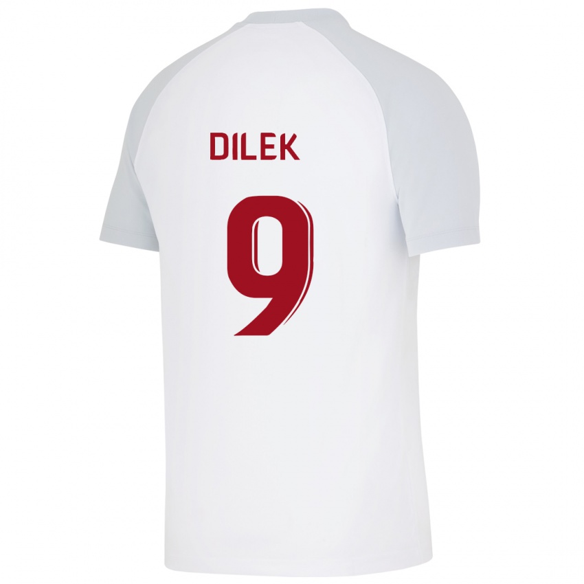 Kinder Yalin Dilek #9 Weiß Auswärtstrikot Trikot 2023/24 T-Shirt