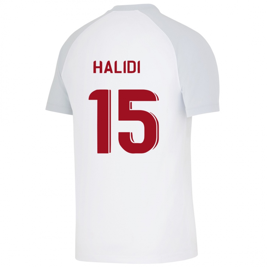 Kinder Isa Halidi #15 Weiß Auswärtstrikot Trikot 2023/24 T-Shirt