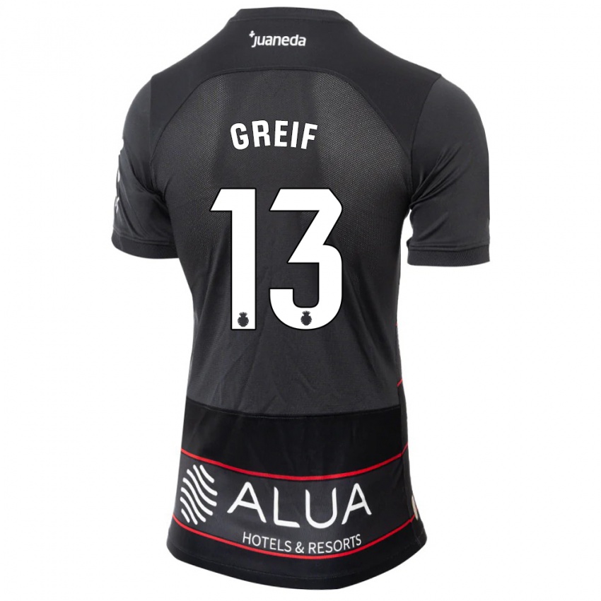 Kinder Dominik Greif #13 Schwarz Auswärtstrikot Trikot 2023/24 T-Shirt