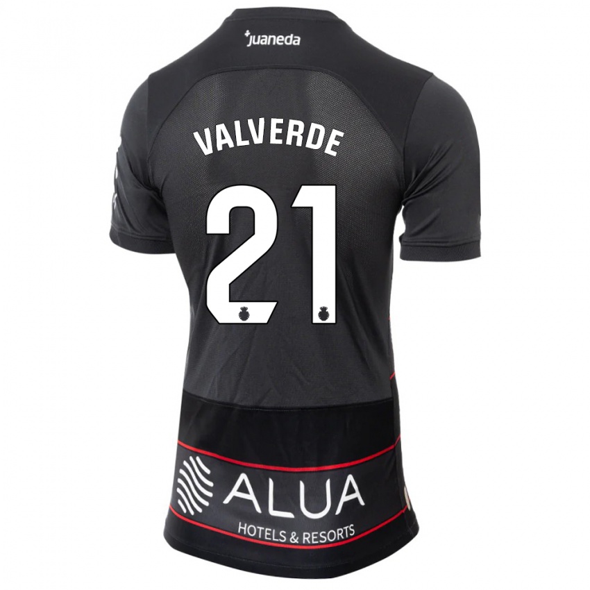 Kinder David Valverde #21 Schwarz Auswärtstrikot Trikot 2023/24 T-Shirt