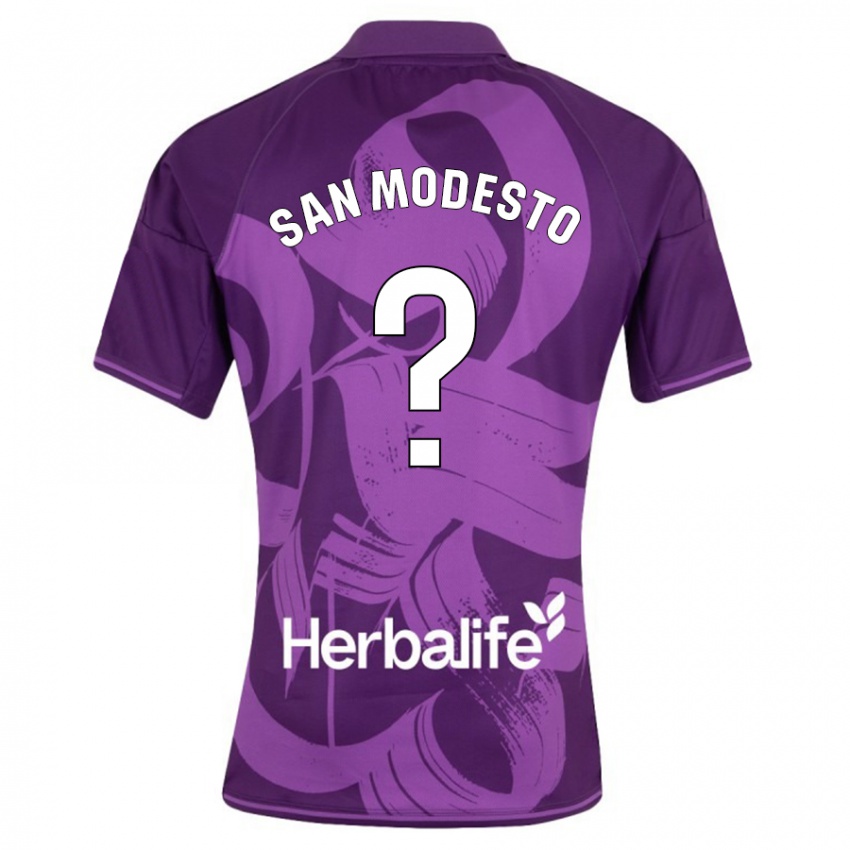 Kinder Hugo San Modesto #0 Violett Auswärtstrikot Trikot 2023/24 T-Shirt