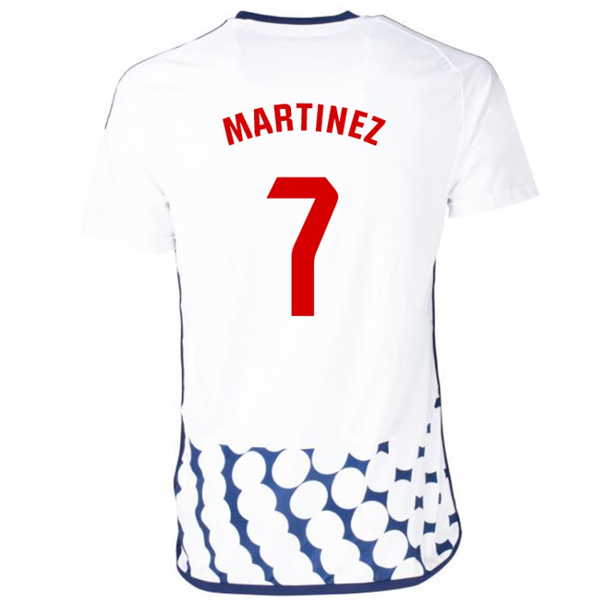 Kinder Gabri Martínez #7 Weiß Auswärtstrikot Trikot 2023/24 T-Shirt