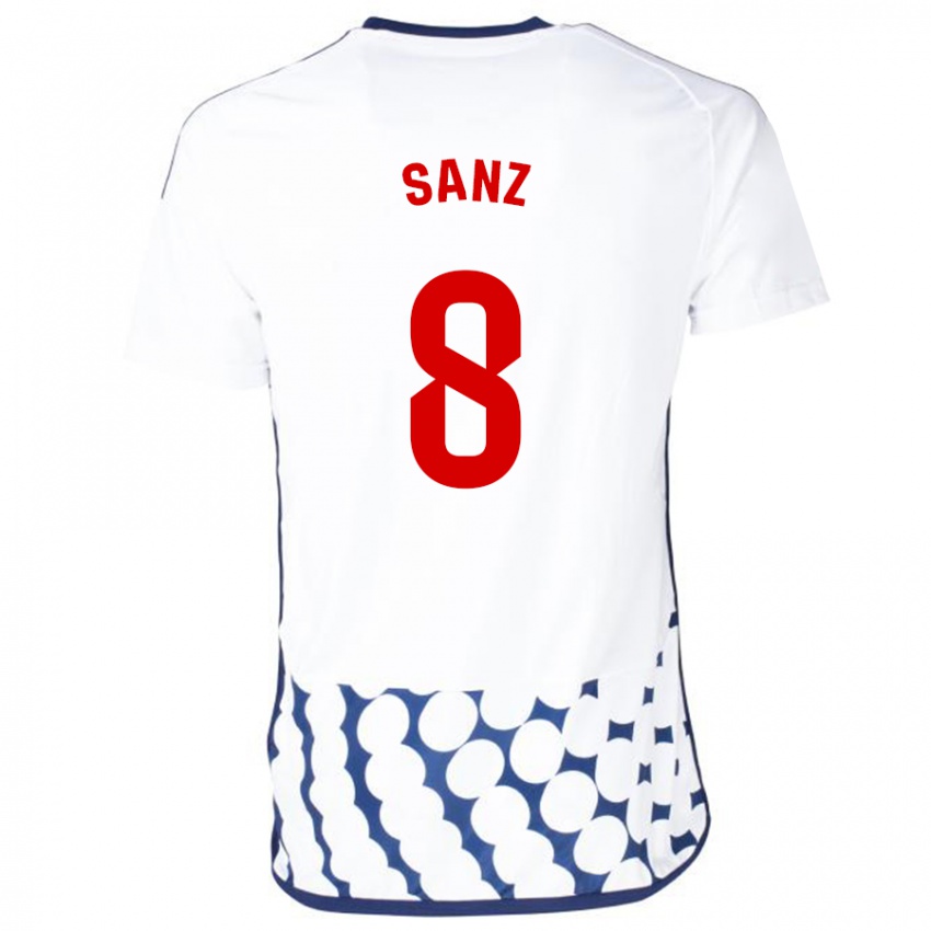 Kinder Álvaro Sanz #8 Weiß Auswärtstrikot Trikot 2023/24 T-Shirt