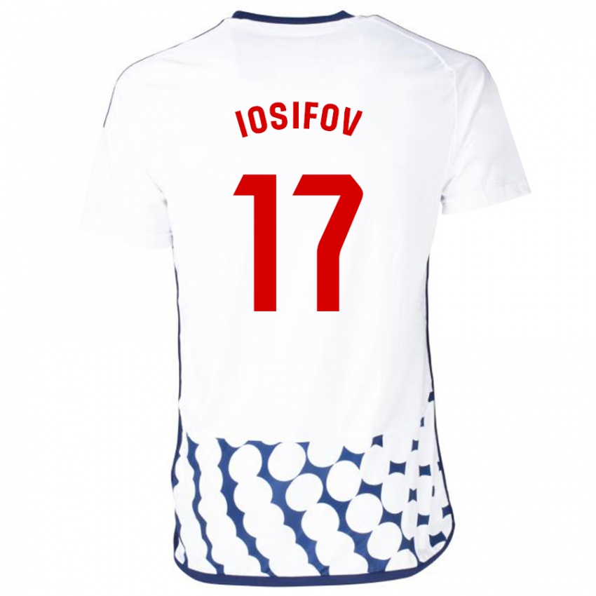 Kinder Nikita Iosifov #17 Weiß Auswärtstrikot Trikot 2023/24 T-Shirt