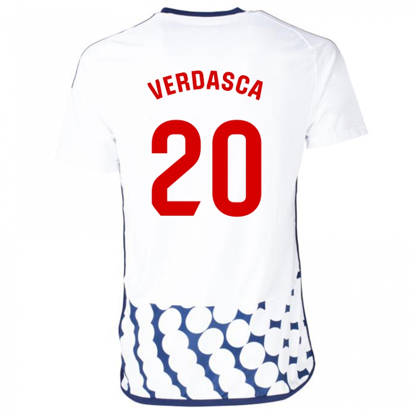 Kinder Diogo Verdasca #20 Weiß Auswärtstrikot Trikot 2023/24 T-Shirt