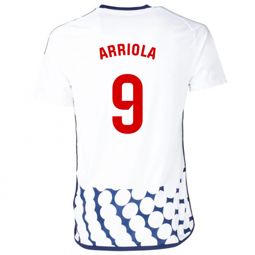 Kinder Marcos Arriola #9 Weiß Auswärtstrikot Trikot 2023/24 T-Shirt