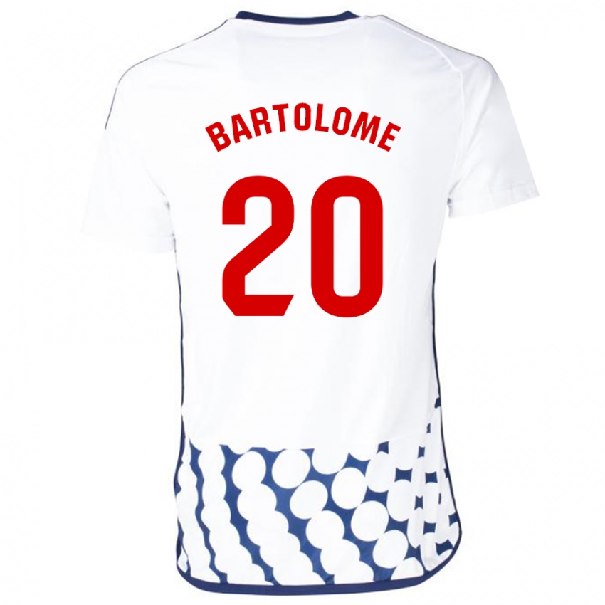 Kinder Diego Bartolomé #20 Weiß Auswärtstrikot Trikot 2023/24 T-Shirt